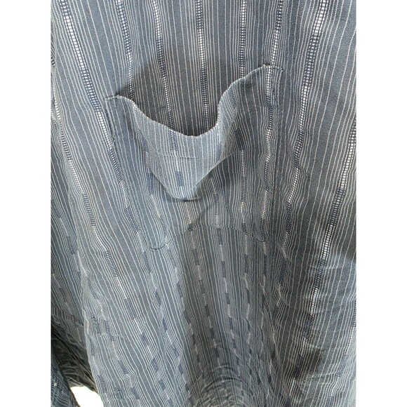 VAN HEUSEN - Men's Button up Short Sleeve Shirt - XLT 17.5-18 - Blue - Picture 3 of 6